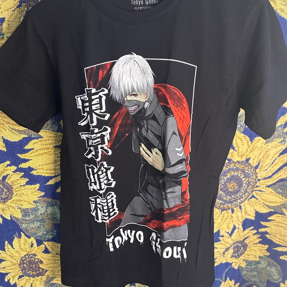 Tokyo Ghoul Anime Shirt Kaneki Ken Red Graphic Tee Adult Small Funimation